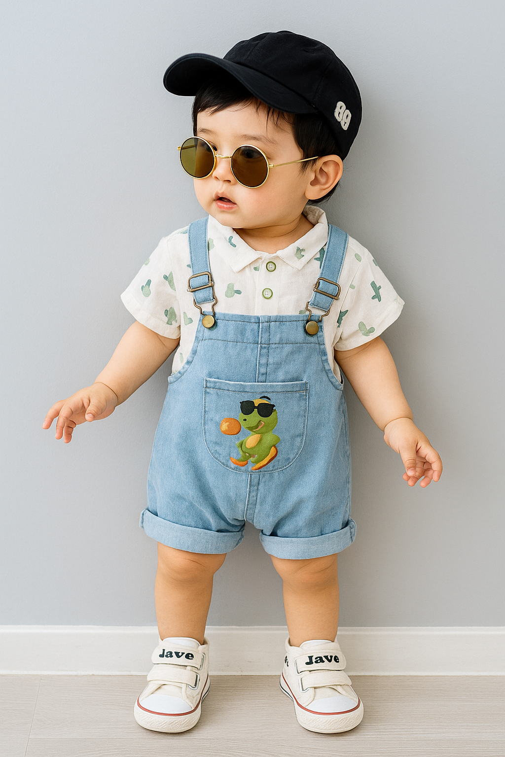 Denim Dungaree Set